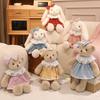 New Running Rabbit Doll Plush Toy Soothing Doll Teddy Bear Baby Clothes Bear Doll Throw Pillow Birthday Gift