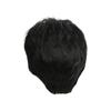 Men Short Natural Curly Wig with Bangs Fluffy High Temperature Fiber Male Teens Wavy Black Brown Synthetic Hair