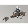BANDAI SPIRITS Star Wars Scout Trooper Speeder Bike Plastic Model Kit Packaging 1/12 & Pre-Colored (New Version)