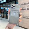Card Bag Shockproof Phone Case For iPhone 15 14 13 12 11 Pro Max XR X XS 6 7 8 Plus SE Mini Clear Color Soft Frame Hard Cases