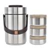 304 Stainless Steel 2.3L Large Capacity Vacuum Insulation Bento Lunch Box 3 Layers Food Container