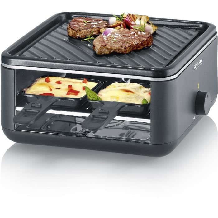 Appareil À Raclette SEVERIN - RG2360 - Jusqu'à 4 Personnes - Format Compact 24x24cm - 800W
