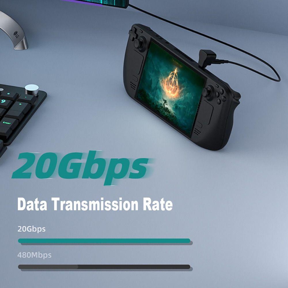 Конвертер USB-C с быстрой зарядкой 100 Вт, удлинитель Type-C 3.1 20 Гбит/с для мобильного телефона Steam Deck