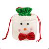Santa Claus Printed Drawstring Pouch Party Decor Peace Fruit Sack Xmas Gifts Bag Candy Bag Handbag