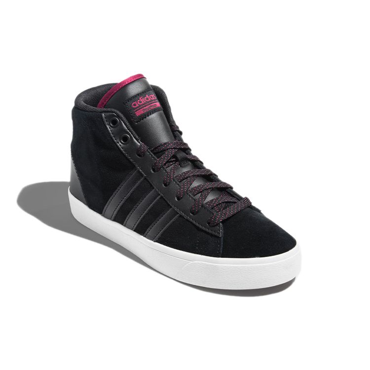 Adidas Neo Cf Daily Qt Mid Прочные Легкие Высокие Кеды Женские Кроссовки Угольно-Черные B74252