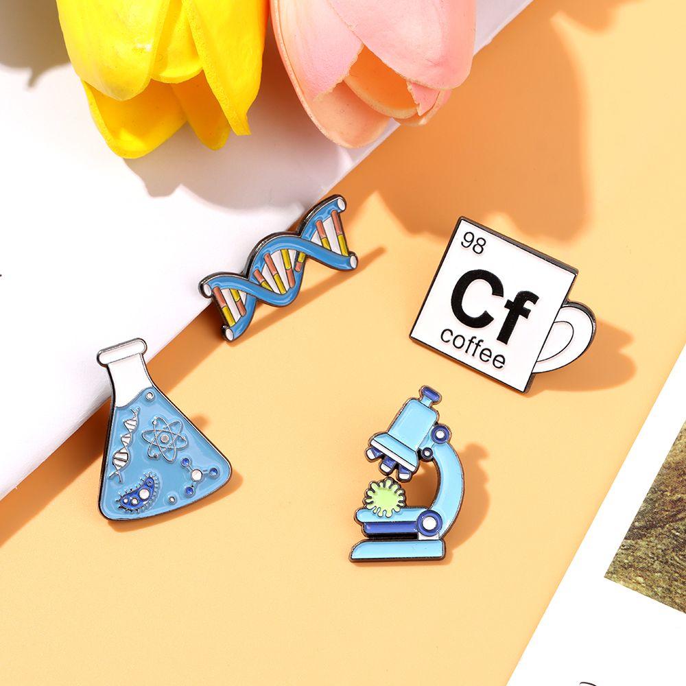 Science Teacher Gift Chemical Molecular Beaker Brooches Science Enamel Pin Badges