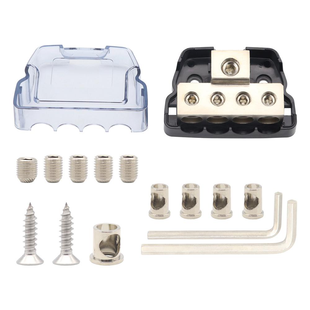 Car Power Ground Amp Distribution Block One 0 Gauge Input Four 4 Gauge Outputs