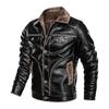 Men Vintage Cool Jacket Leather Long Sleeve Autumn Winter Sleeve Coat