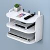 Wall Hanging Shelf Router Power Strip Organizer Double-Layer Design Strong Load-bearing Easy Installation Floating Rack Wall Mount Holder