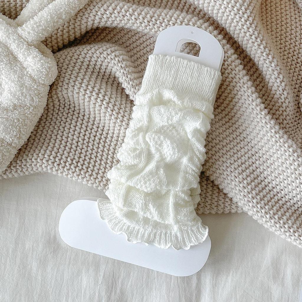 Dark Grey Cable Knit Leg Warmers: Cozy Autumn/Winter Scrunch Socks for Women with Loafers - Solid Color Calf Socks