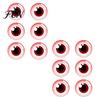 Glowing Eye Wall Stickers 12/16Pcs Halloween 3D Lighted Eyes Decoration, Spooky Sticker, LED Decorative Light-Up Decor for Walls, Windows, Doors,