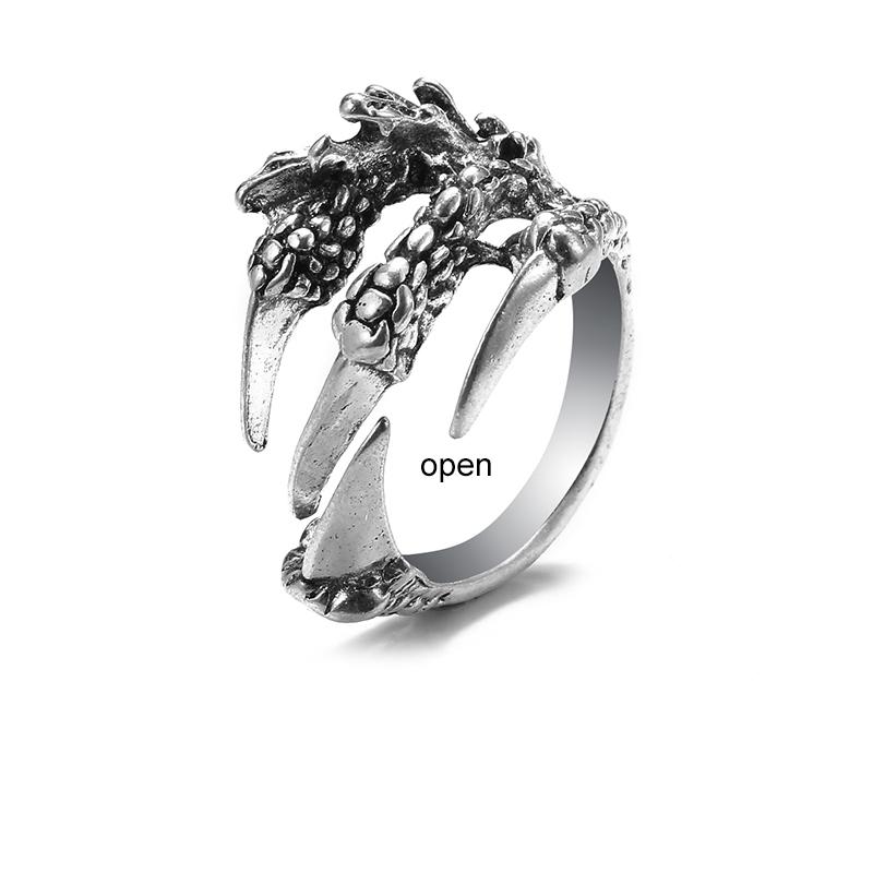 Кольцо для женщин и девочек Любовь Бабочка Череп Модные мужские украшения Винтаж Древнее серебро Цвет Панк Хип-Хоп Регулируемый Бохо
