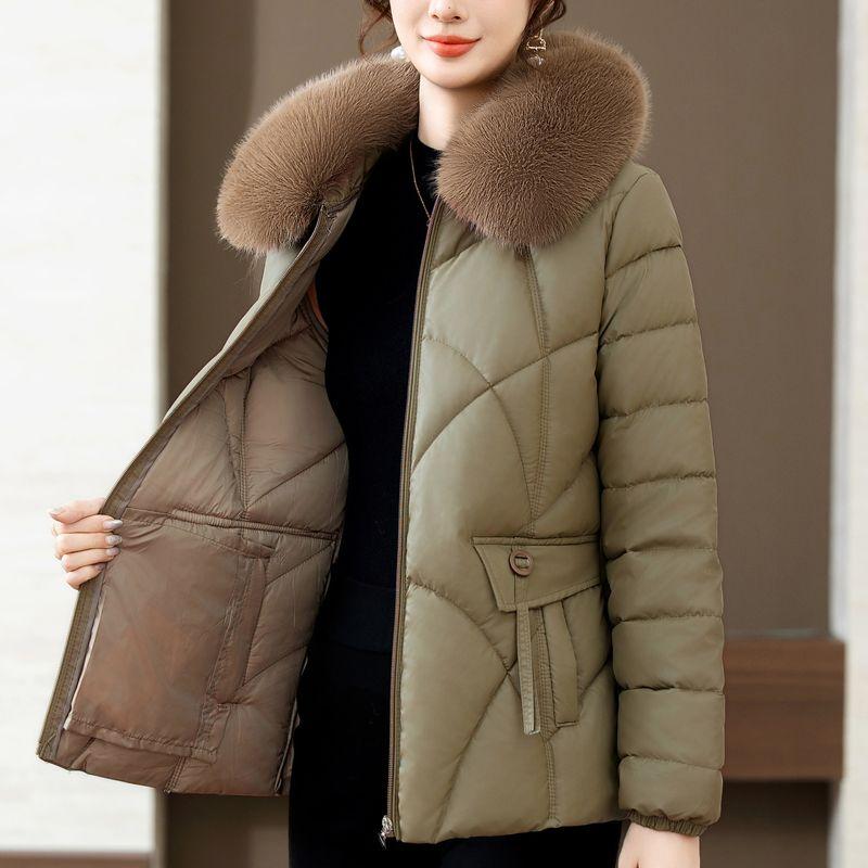 Кожаное хлопковое пальто, зимняя модная толстая и теплая хлопковая куртка, свободное пальто большого размера из хлопка для женщин