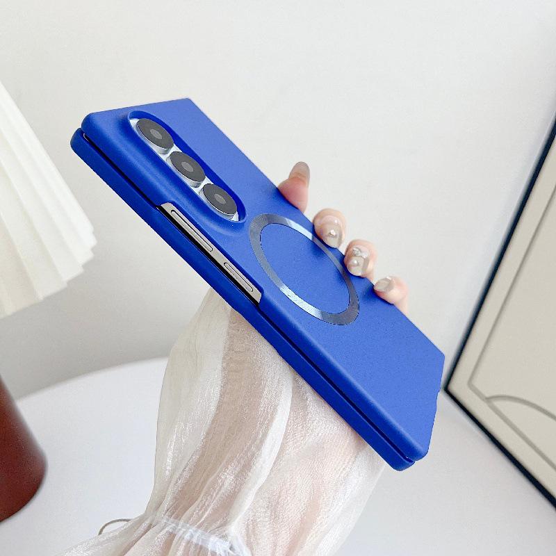 Чехол для Samsung Z Fold7: Переливающийся магнитный чехол-кольцо, ударопрочный, с защитной пленкой для экрана