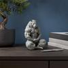 Soft Furnishing Accessory 3D Printed Tiger Man Figurine, Muscular Figure Ornament, Minimalist Animal Sculpture with Details, Zen Posture Desktop Decor