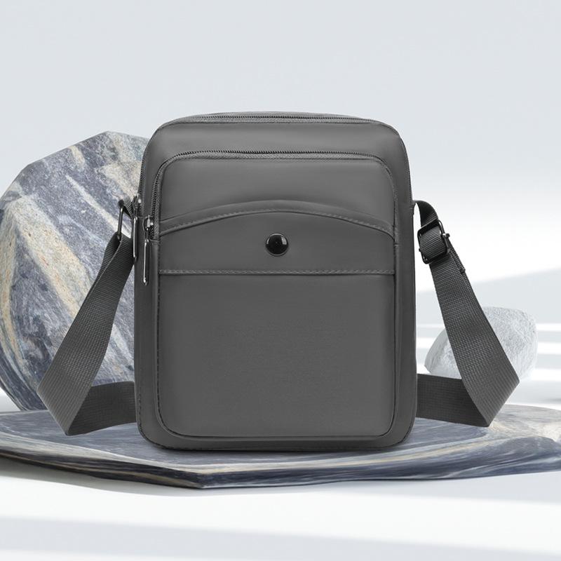 Men's Lightweight Oxford Cloth Crossbody Bag - Trendy Travel Shoulder Handbag & Vertical Sports Backpack