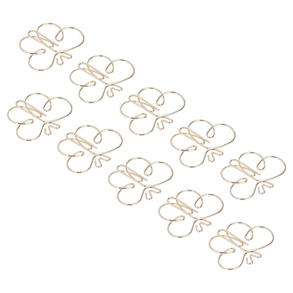 50 шт. Золотые бабочки Скрепки для гальванопокрытия Антикоррозийные Фигурки животных Скрепки для бумаги Антикоррозийные