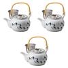 Set of 3 Blue and White Arabesque U-Shaped No. 8 Teapots [16 X 12cm, 1350cc] | Arita Ware Teapots, Arita Ware, Setomonohonpo