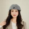 Japanese Reversible Woolen Beret for Women Versatile Niche Ins Style Warm Forward Hat Fashionable Travel Hat