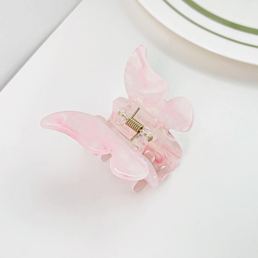 Акриловая заколка для волос Bofeiya Retro Butterfly - маленькая заколка для волос в виде акулы для полузавязанных волос