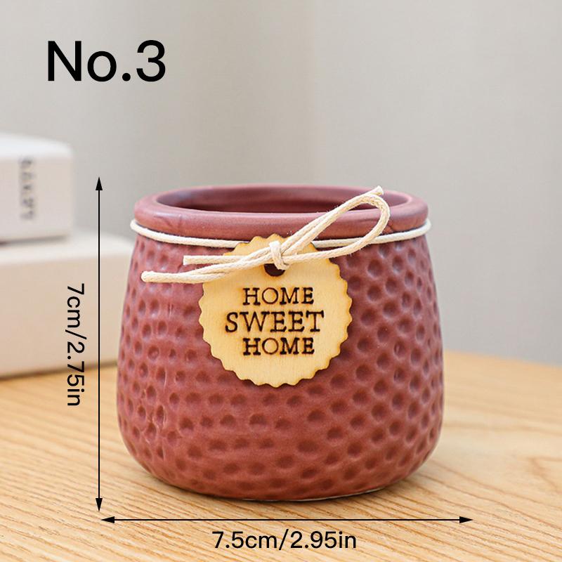 Colorful Mini Flower Pot Ceramic Succulent Pot Plant Pot Planter Bonsai Home Decor Indoor Decoration Desktop Ornaments