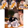 Adorable Realistic Plush Cat Doll Soft Sleeping Companion For Kids Gift In Yellow White Gray And Black Colors