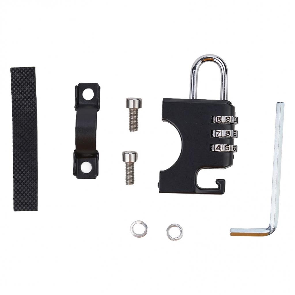 Car Helmet Lock 3 Digits Password Aluminum Alloy Gasket