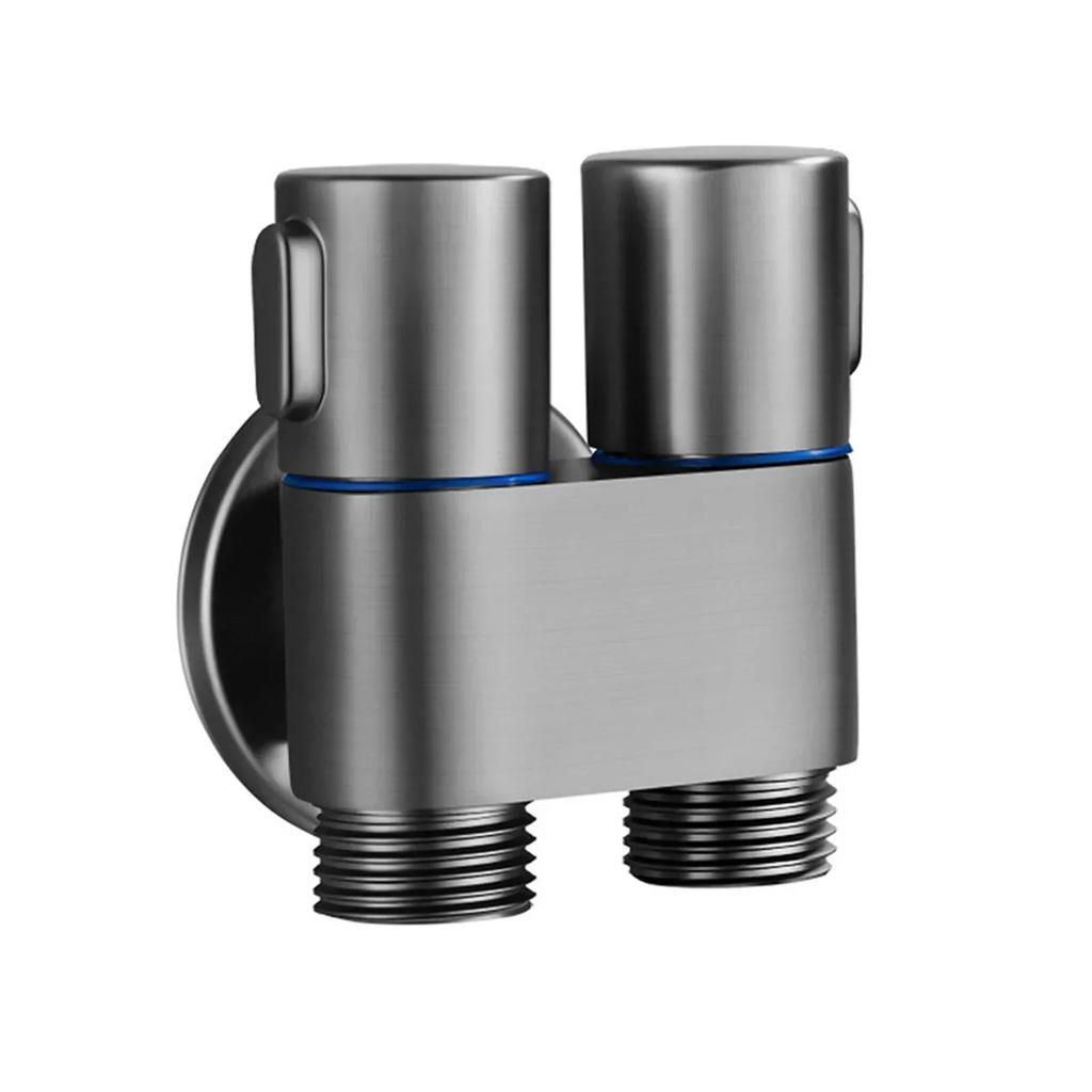 G1/2 Мини Многофункциональный кран, Латунь 1 В 2 Выхода Двойной Контроль Стиральная Машина Хром/Серый Кран Трехходовой Треугольный Клапан