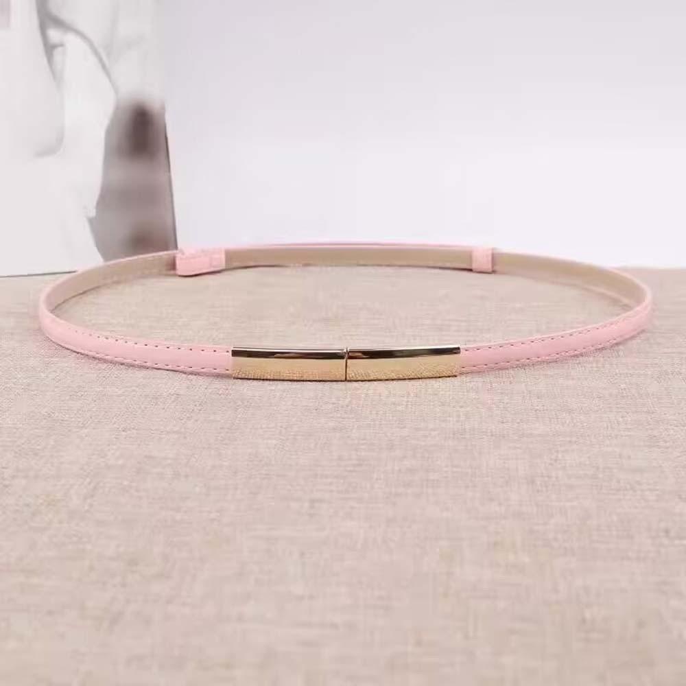 Adjustable Patent Leather Belt Solid Color Durable Thin Buckle Belt Clothes Accessories Versatile Women Waistband Girls