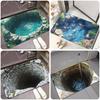 1PC Optical Illusion Endless Abyss Pattern Hd Printed Non-Slip Door Mat, Microfiber Absorbent Machine Washable Polyester Mat