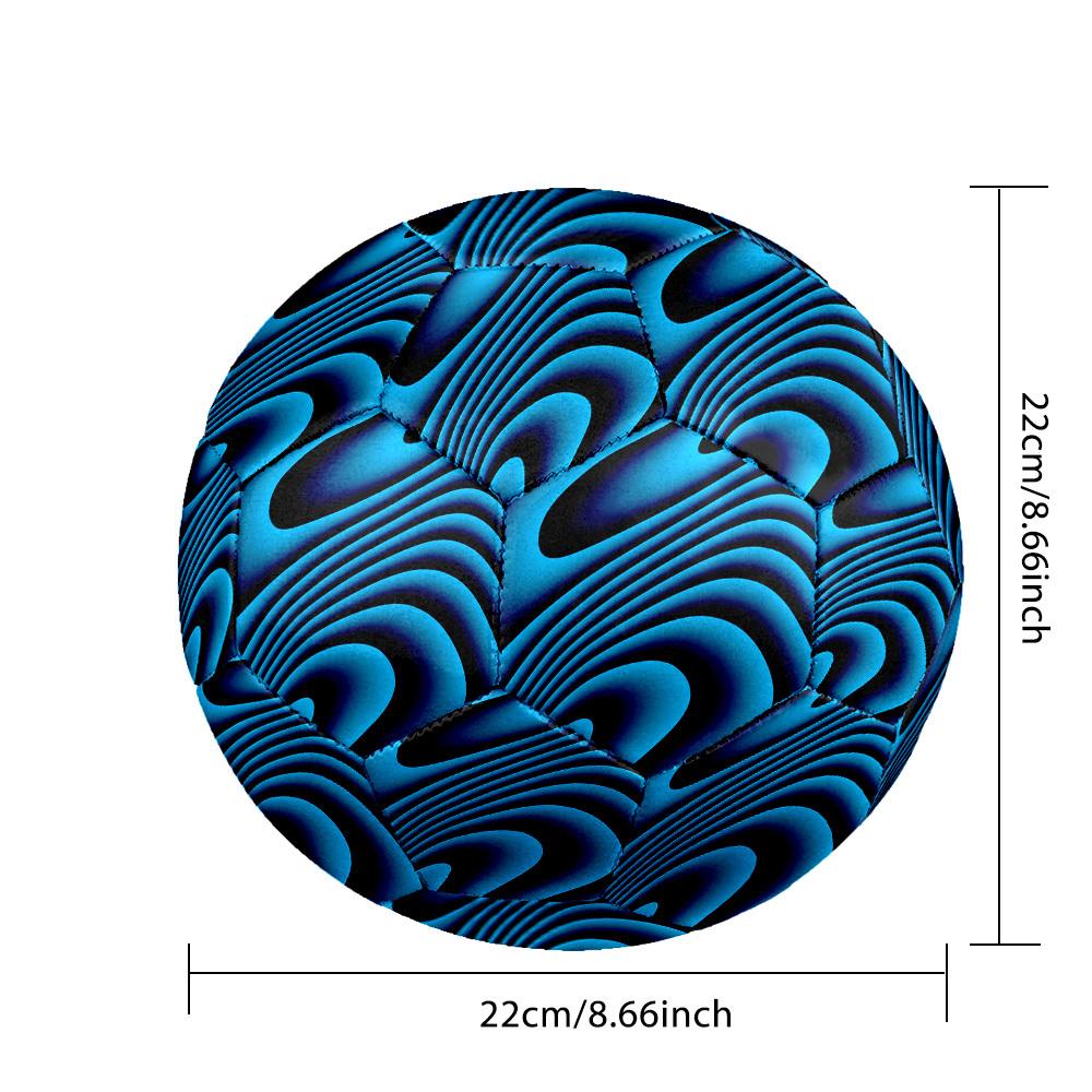 1pc Blue Wave Size 5 Soccer Ball Professional Match Training Football Indoor &Outdoor Sports Ball Lightweight Durable c65184