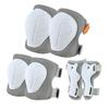 LEAD Детский защитный комплект для роликов CRAS белый x серый Комплект, 6 штук руки, локти, колени, велосипеды, унициклы, страйдеры, скейтборды, ролики, CA-02,