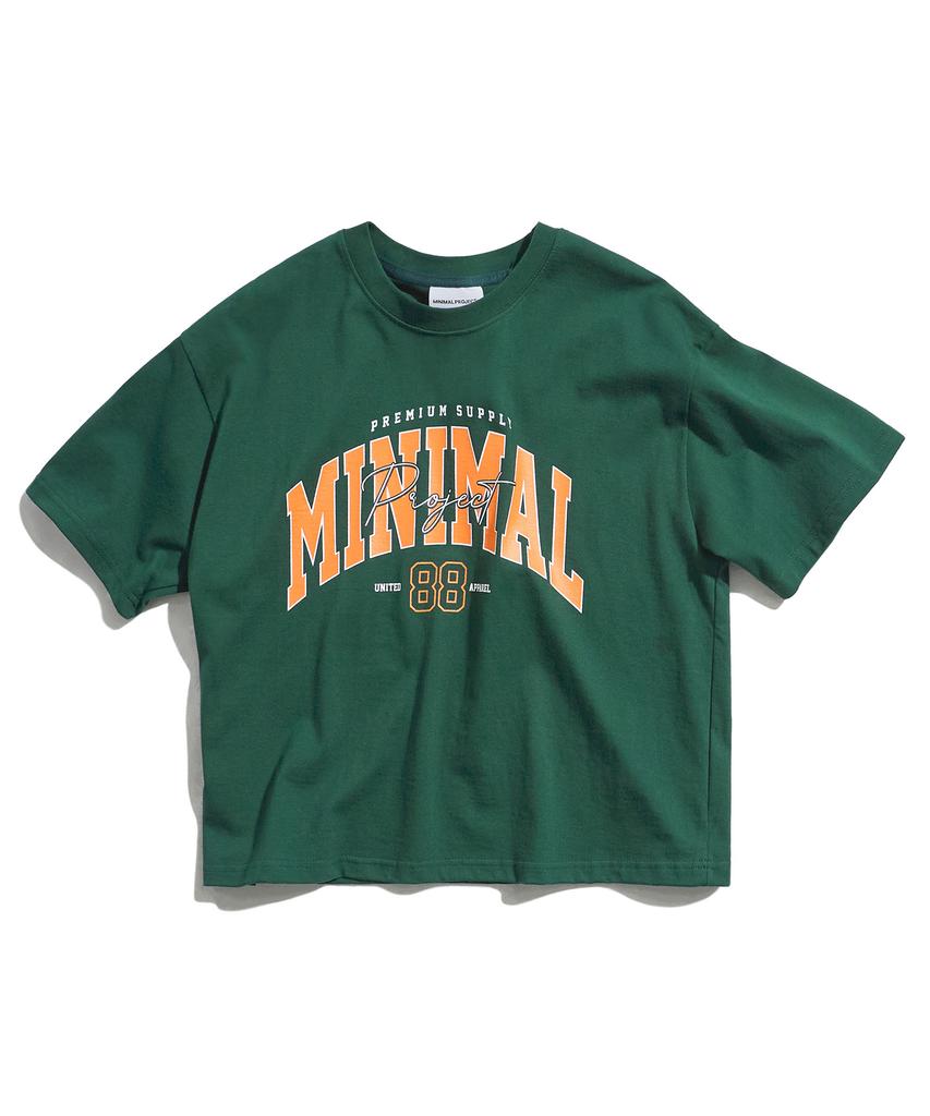 MINIMALPROJECT 88 Arch Logo Oversized Short Sleeve T-Shirt Mst150C / 4 Colors
