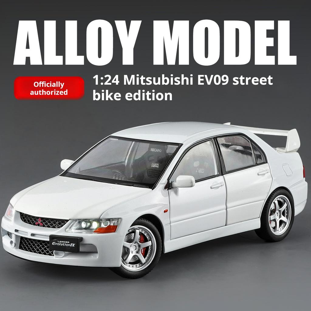 Official authorized 1:24 Mitsubishi EV09 Street Edition Alloy car Model Toy car Sound&light toy car boys Gift collectibles