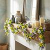Hanging Flower Wreath Eucalyptus Leaf Garland UV Resistant Pansy Eucalyptus Vines  Garden Decor