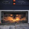 Skull Halloween Garage Door Cover 7x16 ft Backdrop Decor, Garage Door