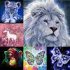 5D Diamond Painting Diy Animal Series Full Diamond Handmade Diamond Embroidered Mosaic Pattern Home Living Room Decoration Gift