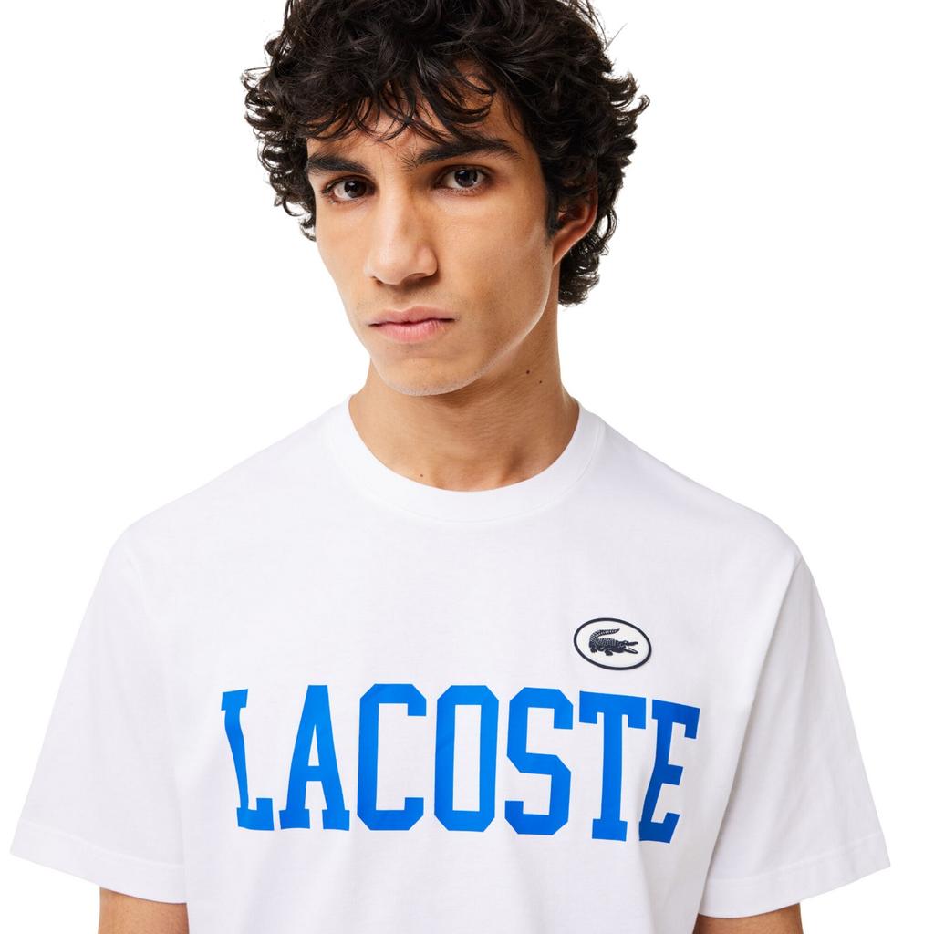 Lacoste Mens Contrast Cotton Badge T-Shirt