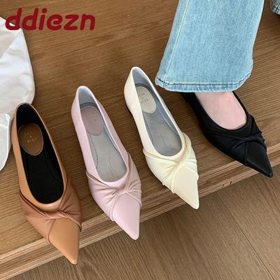 Модная Роскошная Женская Обувь Слипоны Женские Балетки Повседневные С Острым Носком Модные Неглубокие Женские Балетки Новинка Весна Лето