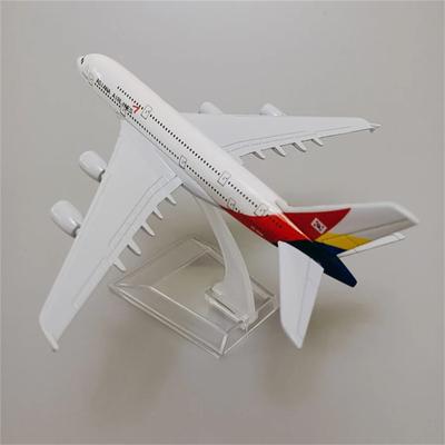 16 см Литая Металлическая Корейская Авиакомпания Asiana Airlines Модель Самолета A380 Модель Самолета Самолет Игрушка для Рождественского Подарка Украшение Дома