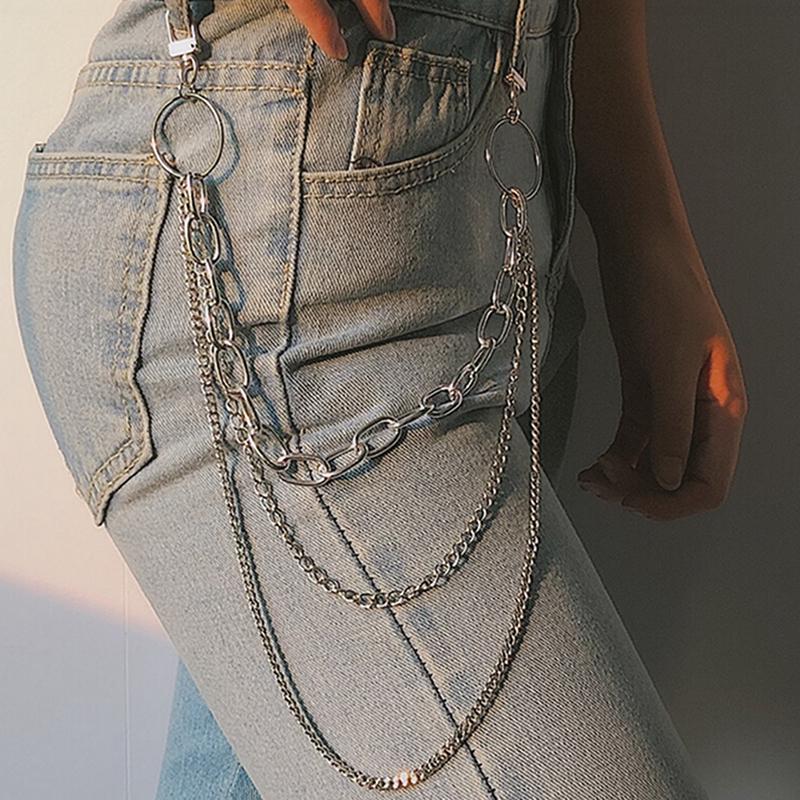 Long Wallet Belt Waist Chain Rock Punk Pant Jean Keychain Keyring Women Jewelry