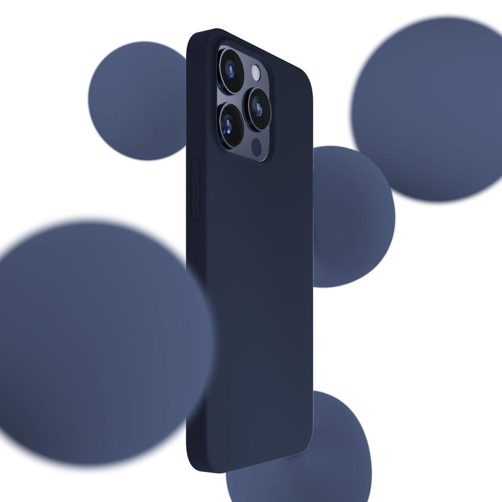 Apple iPhone 15 Pro Max - Силиконовый чехол 3Mk Темно-синий