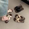 Flat Sandals Women's Summer Wear New Versatile French Beautiful Fairy Style with Skirt Travel Seaside Roman Shoes