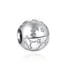 New 925 Sterling Silver 26 A -Z Floral Charm Beads Charm Bracelet Diy Women 'S Jewelry Accessory