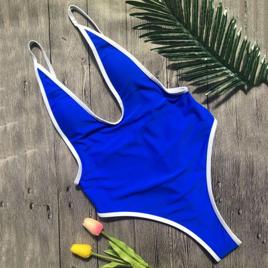 Summer Monokini Deep V Neck Slim Fit Spaghetti Strap Backless Summer