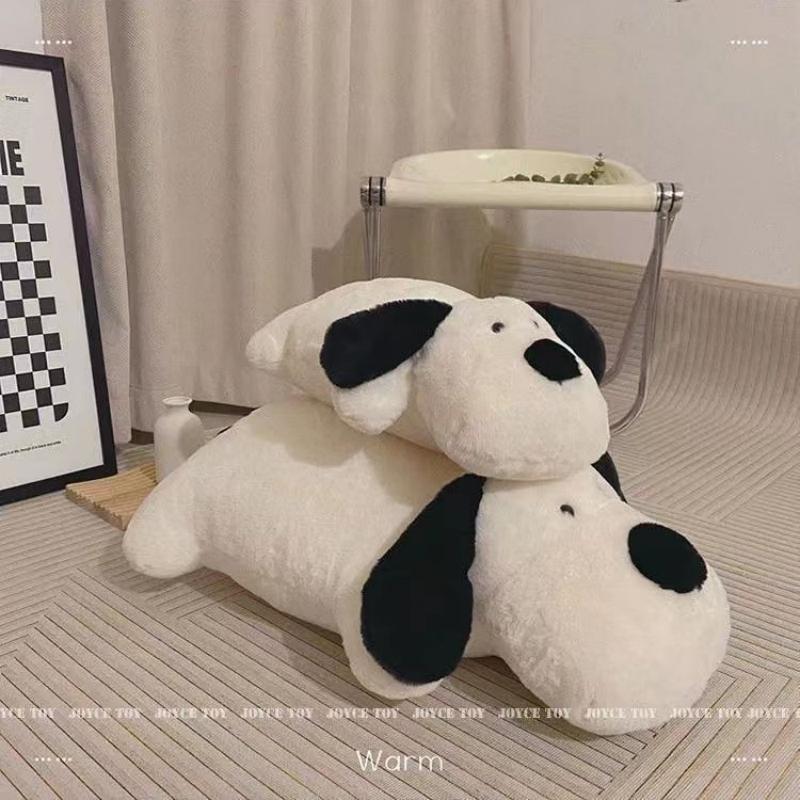 Adorable Black & White Dog Plush Pillow - Perfect Bedtime Companion & Birthday Gift for Girls