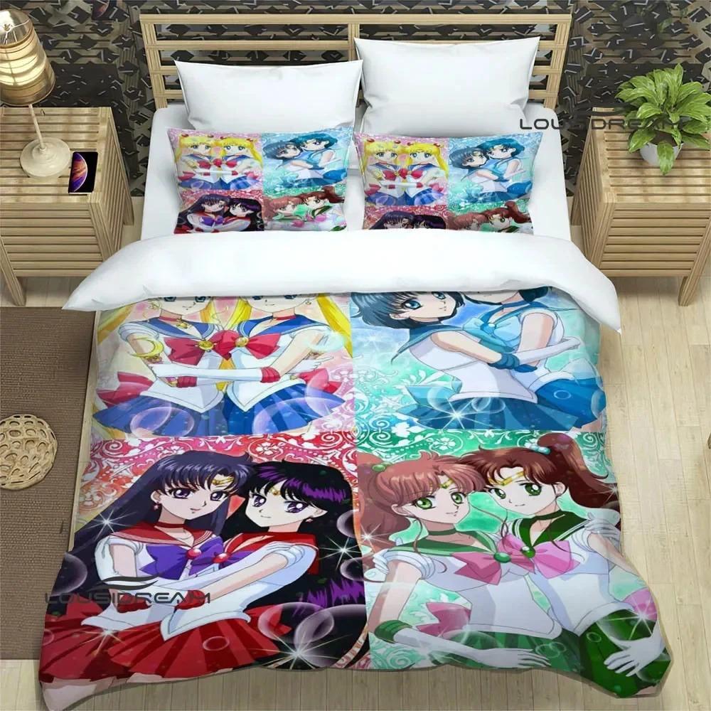Комплекты постельного белья Cartoon S-Sailor Moon, изысканный комплект постельного белья, пододеяльник, комплект постельного белья, роскошный подарок на день рождения