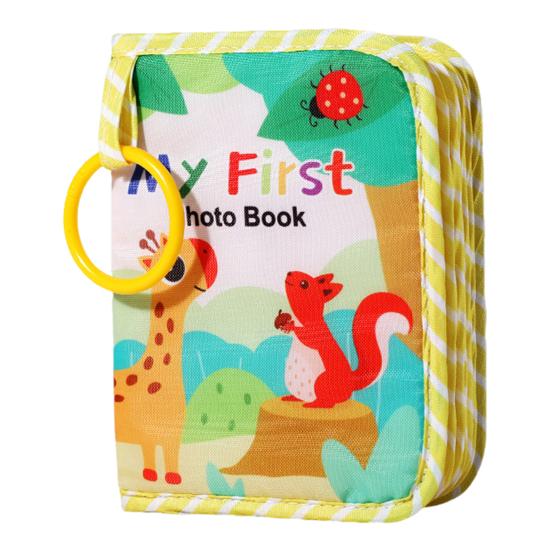 Baby Photo Album Fabric Memory Book Soft Cloth Scrapbook Interactive Sensory Toy for Newborn