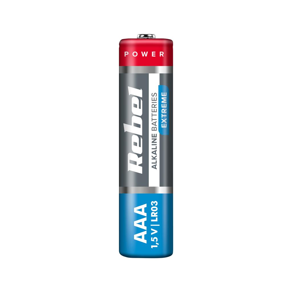 Alkaline Batteries Aaa Lr03 R3 Lr3 4 Pieces 1.5V Rebel Extreme