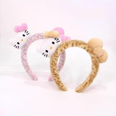Повязка на голову Hello Kitty с леопардовым принтом в корейском стиле для женщин, 2025 - Стильная и функциональная для повседневной носки